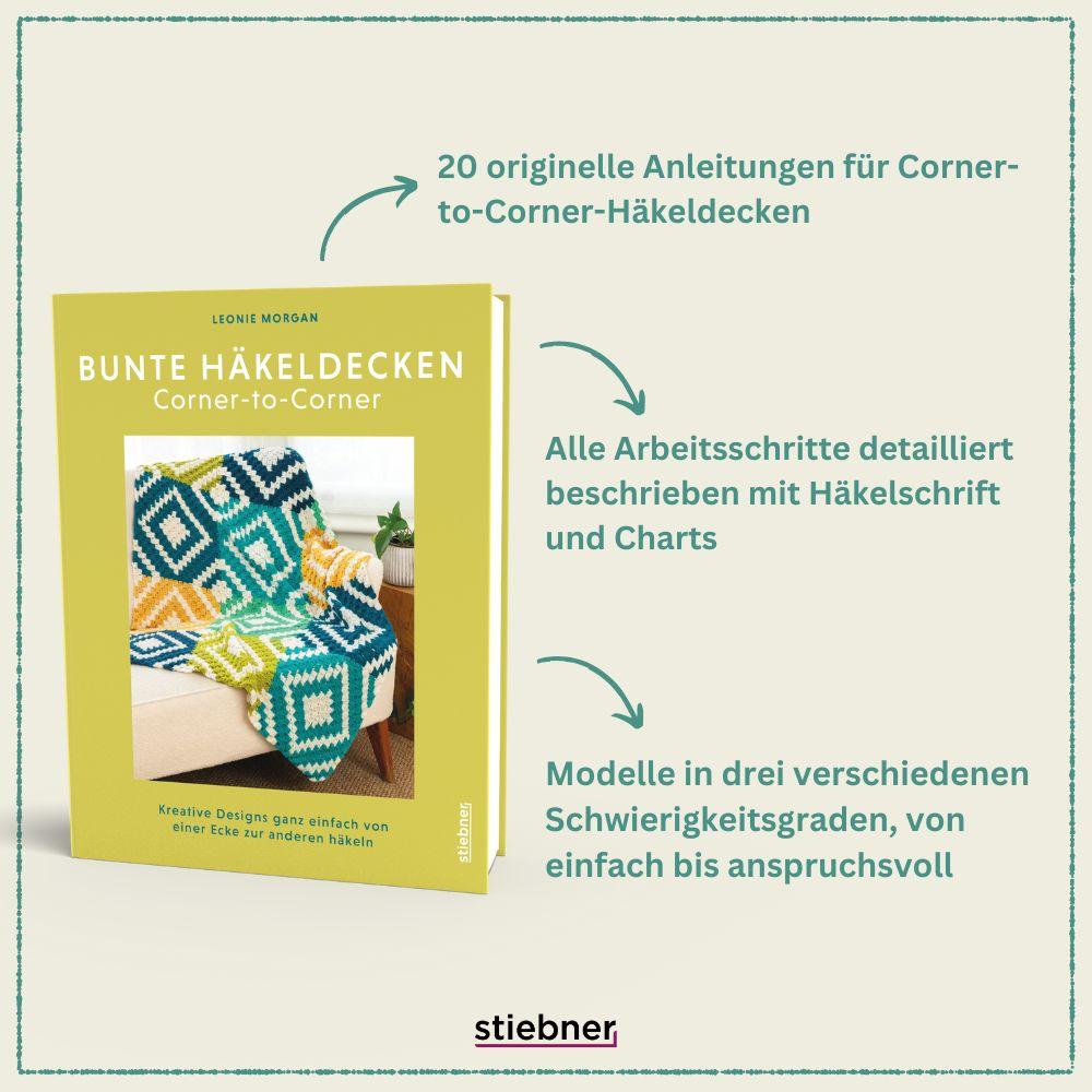 Beispielinhalt (Bild) Bunte Häkeldecken Corner-to-Corner