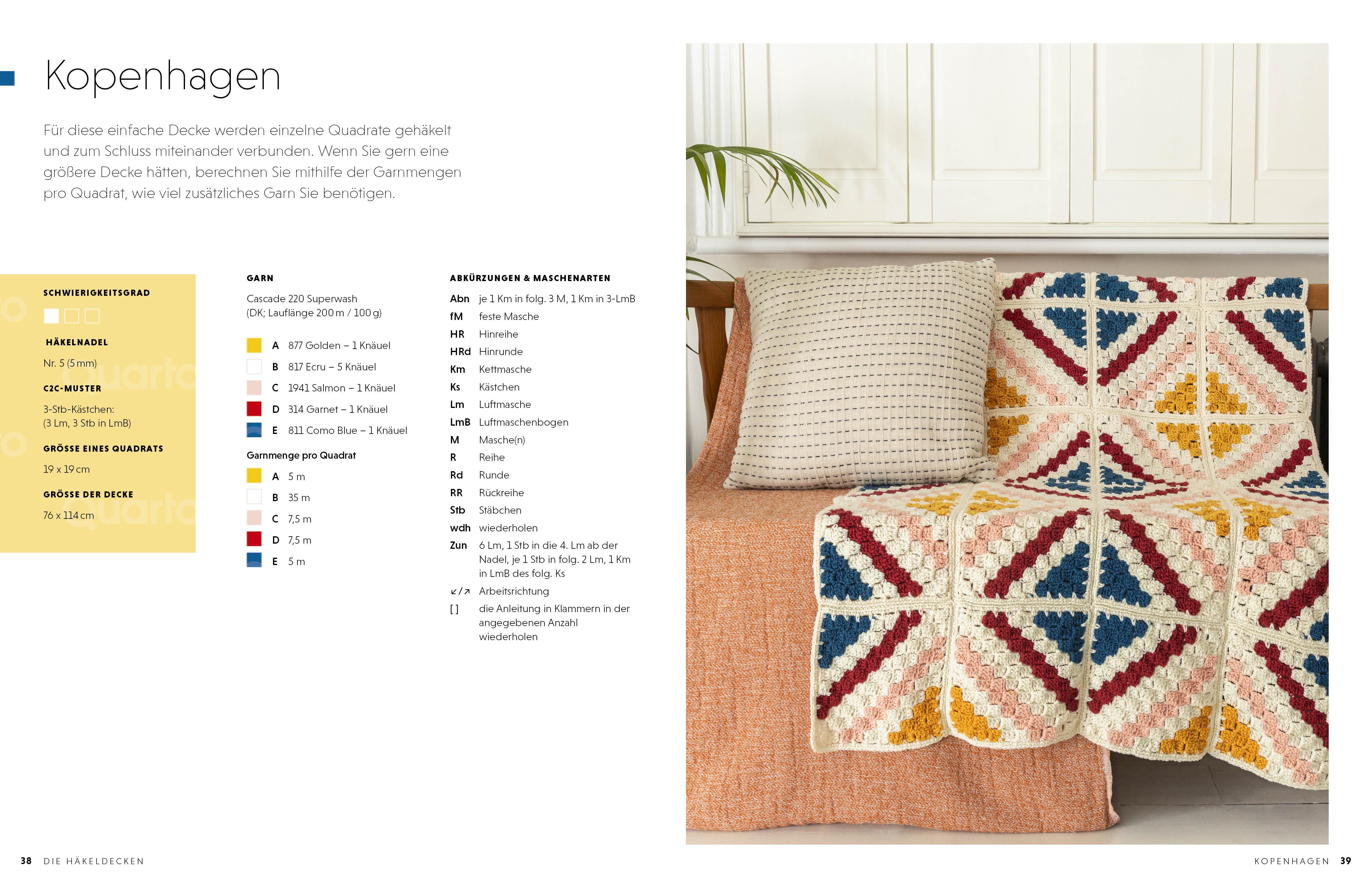 Beispielinhalt (Bild) Bunte Häkeldecken Corner-to-Corner
