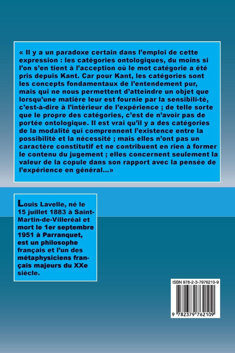 Rückseitencover Introduction à l'ontologie