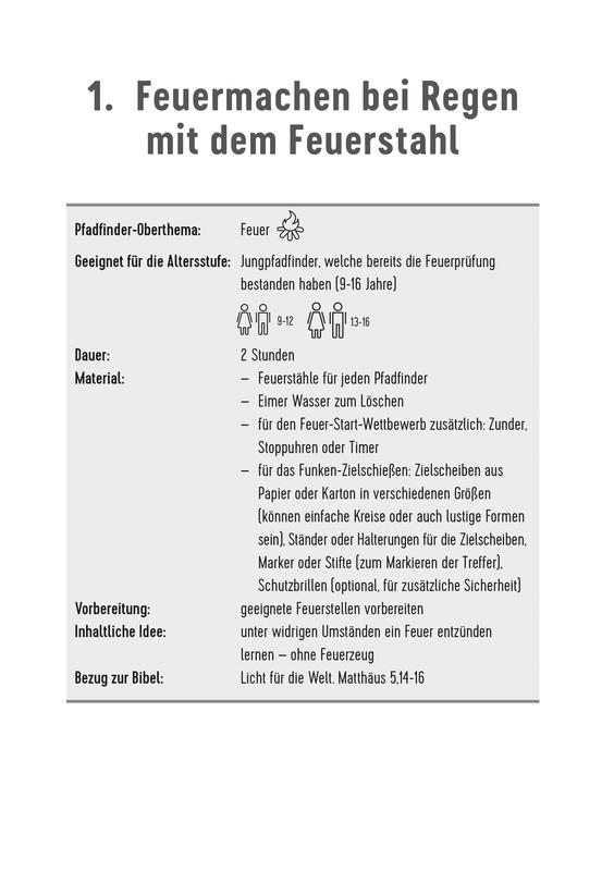 Beispielinhalt (Bild) Waldläufer, Kluft und Knoten knüpfen