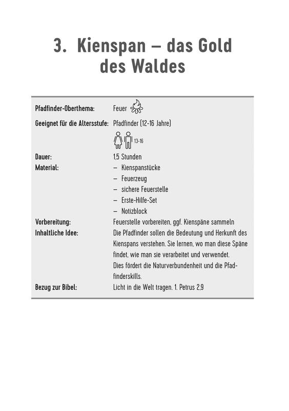 Beispielinhalt (Bild) Waldläufer, Kluft und Knoten knüpfen