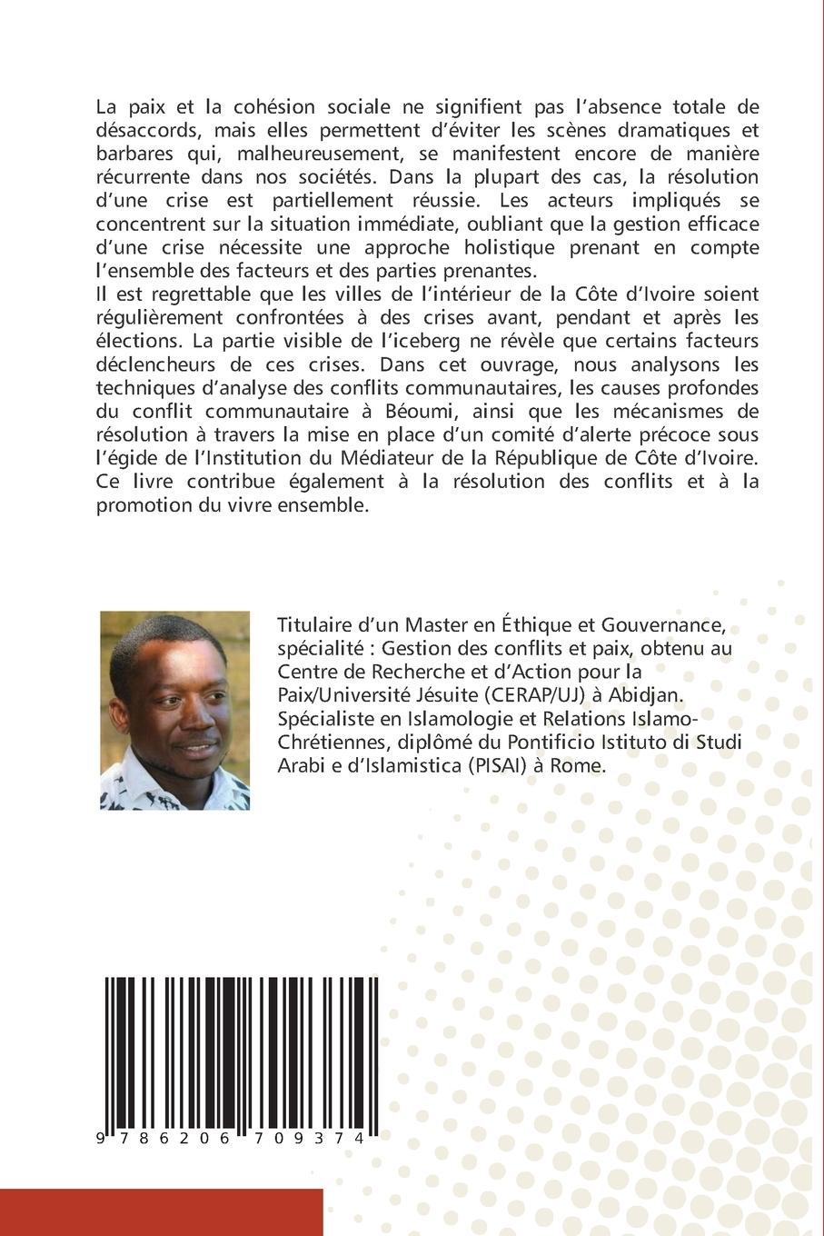 Rückseitencover Les conflits communautaires et la cohésion sociale en Côte d'Ivoire