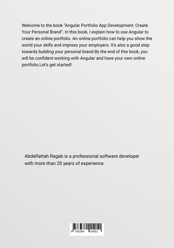 Rückseitencover Angular Portfolio App Development