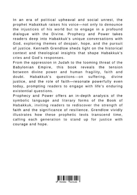Rückseitencover Prophecy and Power: The Book of  Habakkuk's Dialogue with the Divine