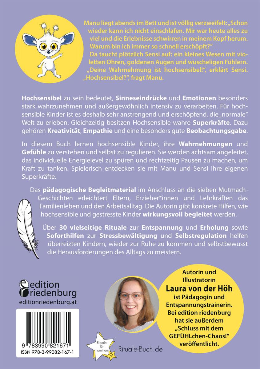 Rückseitencover Sensi kennt deine Superkräfte! Was hochsensible Kinder brauchen: Mutmach-Geschichten, Selbstregulation und entspannende Rituale