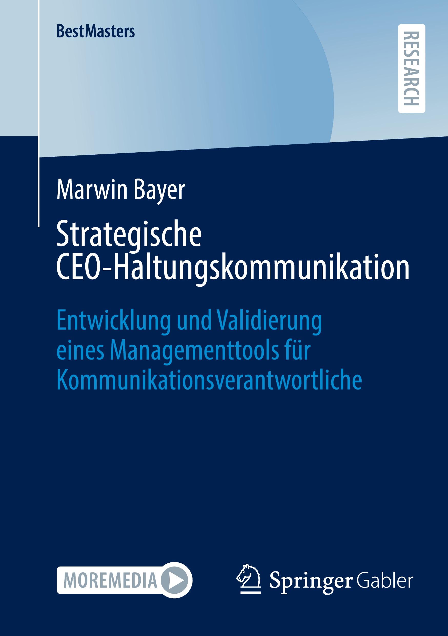 Vorderes Coverbild Strategische CEO-Haltungskommunikation