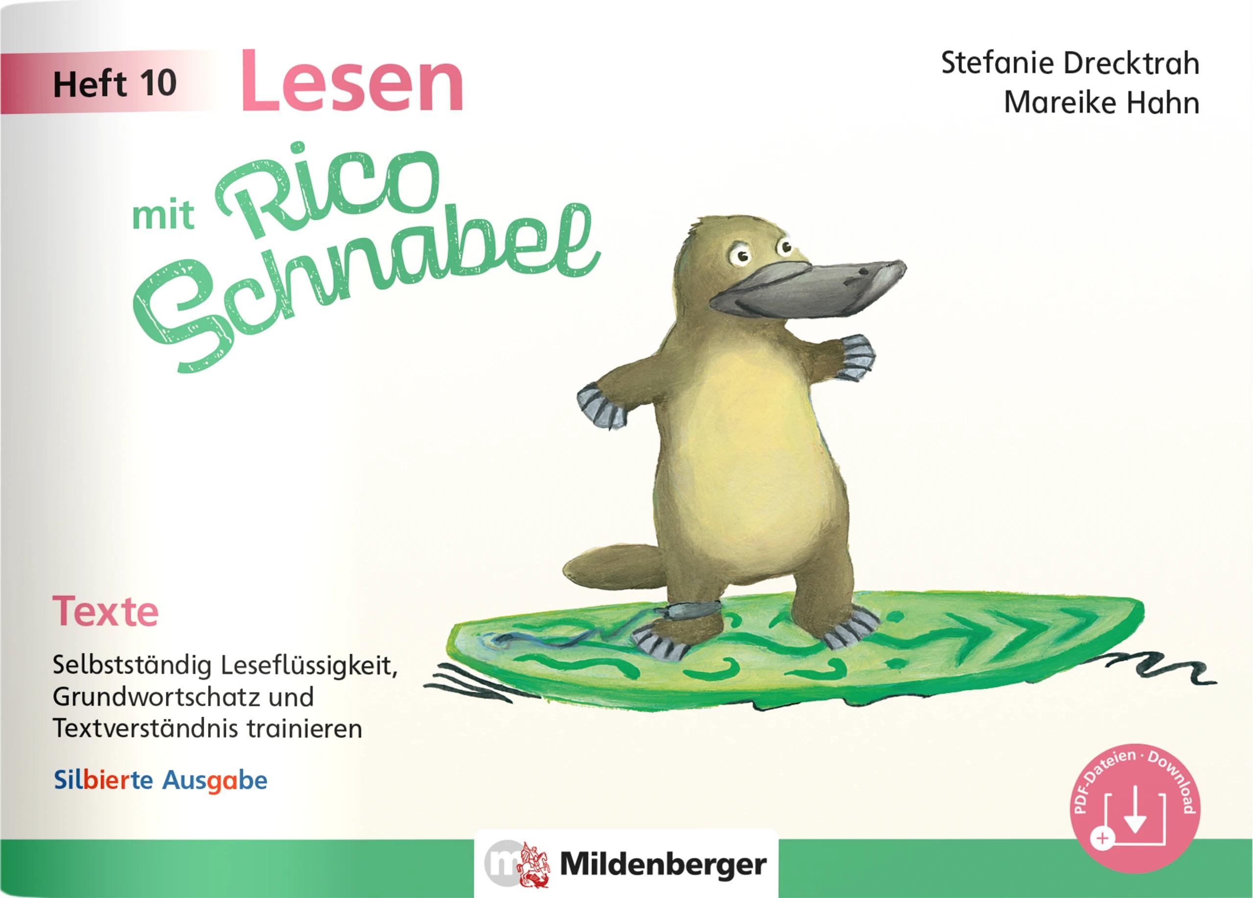 Vorderes Coverbild Lesen mit Rico Schnabel, Heft 10: Texte - silbierte Ausgabe