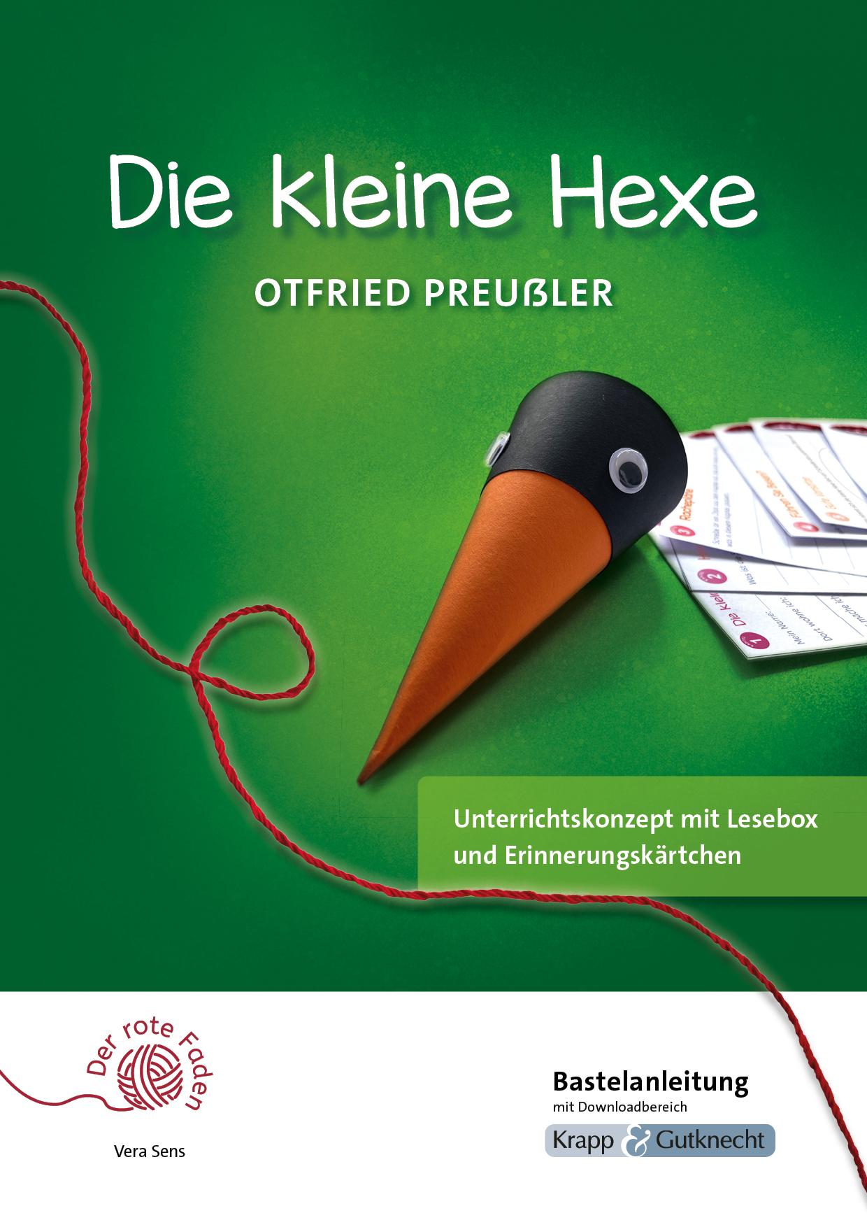 Vorderes Coverbild Der rote Faden: Die kleine Hexe - Otfried Preußler - Bastelanleitung