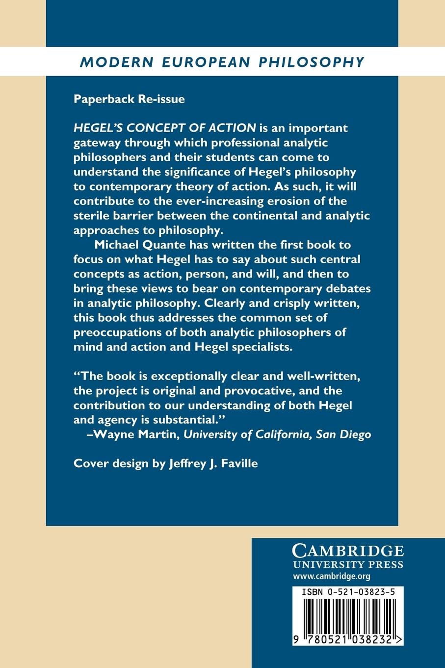 Rückseitencover Hegel's Concept of Action