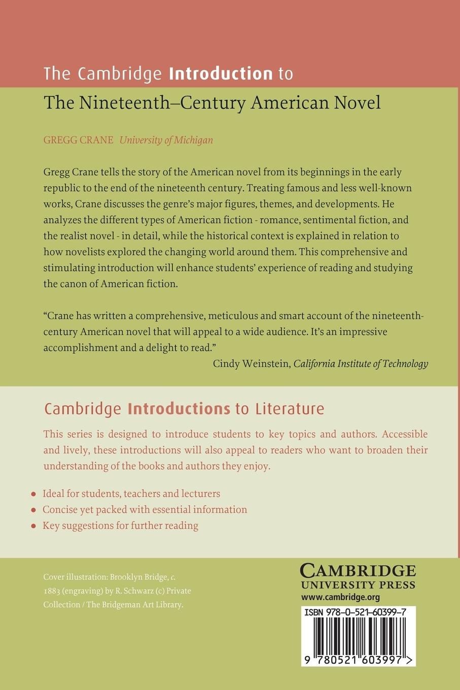 Rückseitencover The Cambridge Introduction to the Nineteenth-Century American Novel