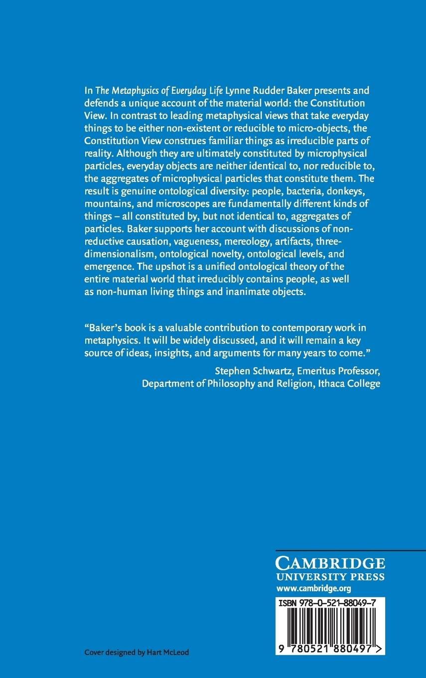 Rückseitencover The Metaphysics of Everyday Life