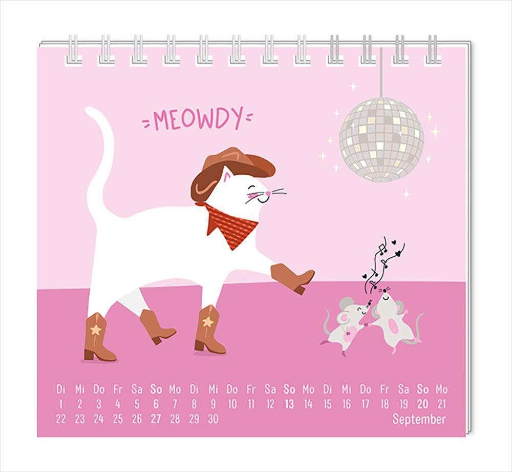 Beispielinhalt (Bild) Mini-Kalender 2026 Have a purrrfect time!