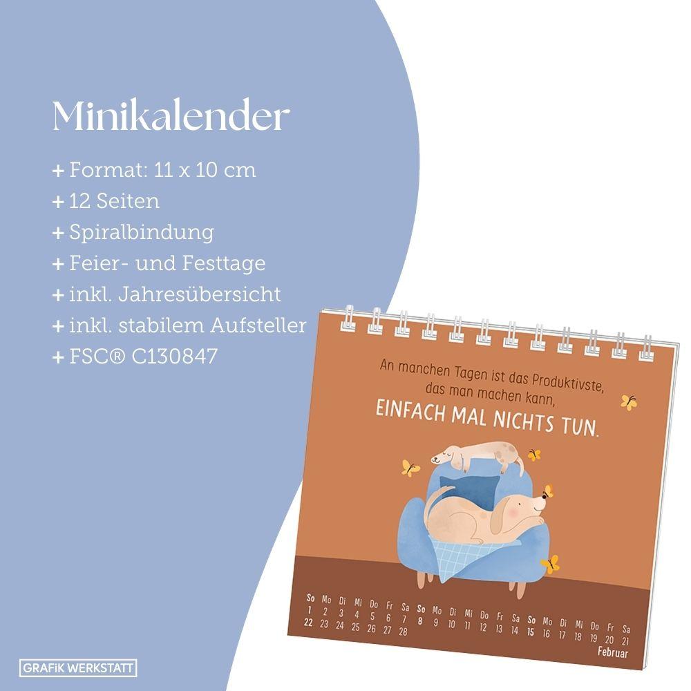 Beispielinhalt (Bild) Mini-Kalender 2026 Einfach mal nichts tun
