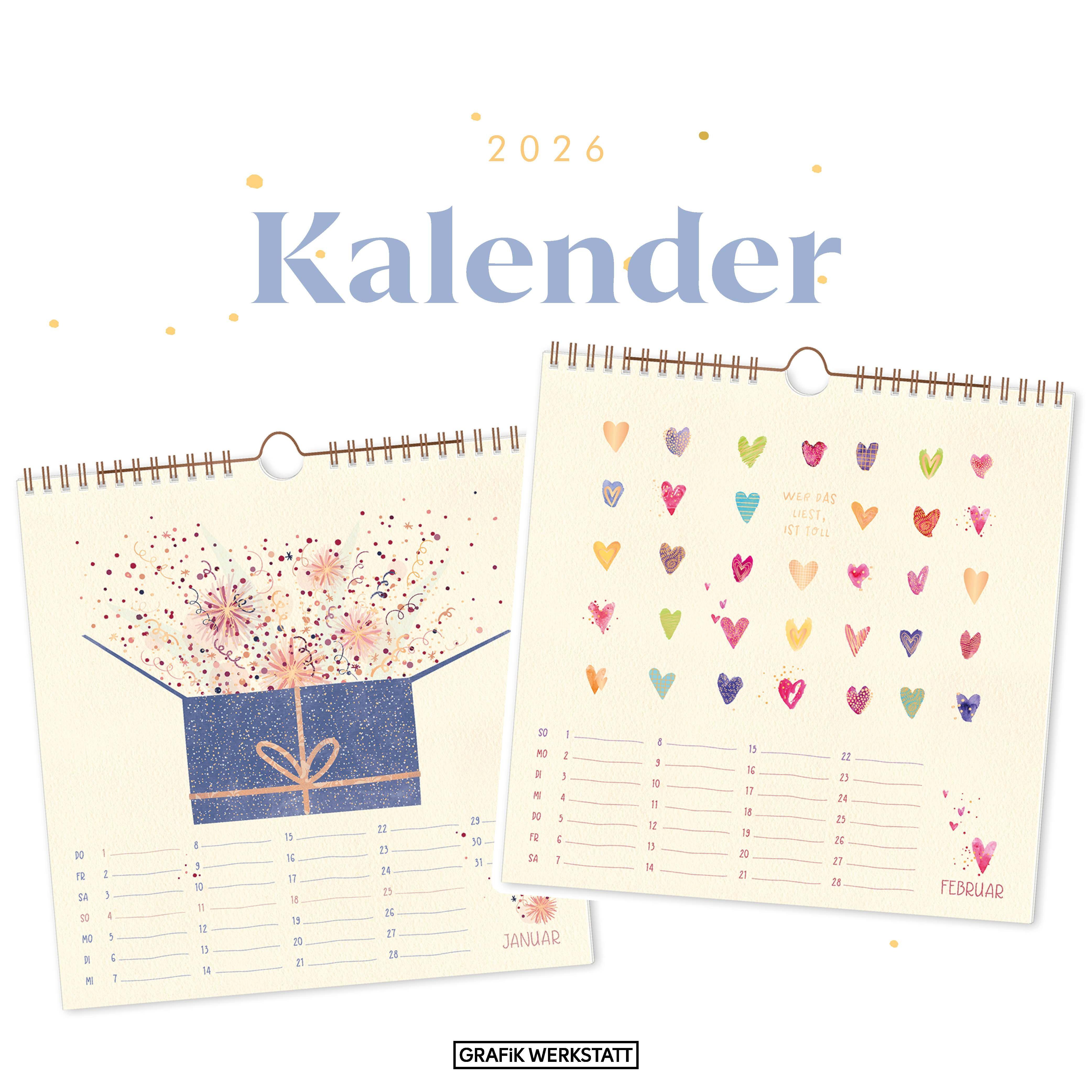 Beispielinhalt (Bild) Lieblingstage-Kalender 2026