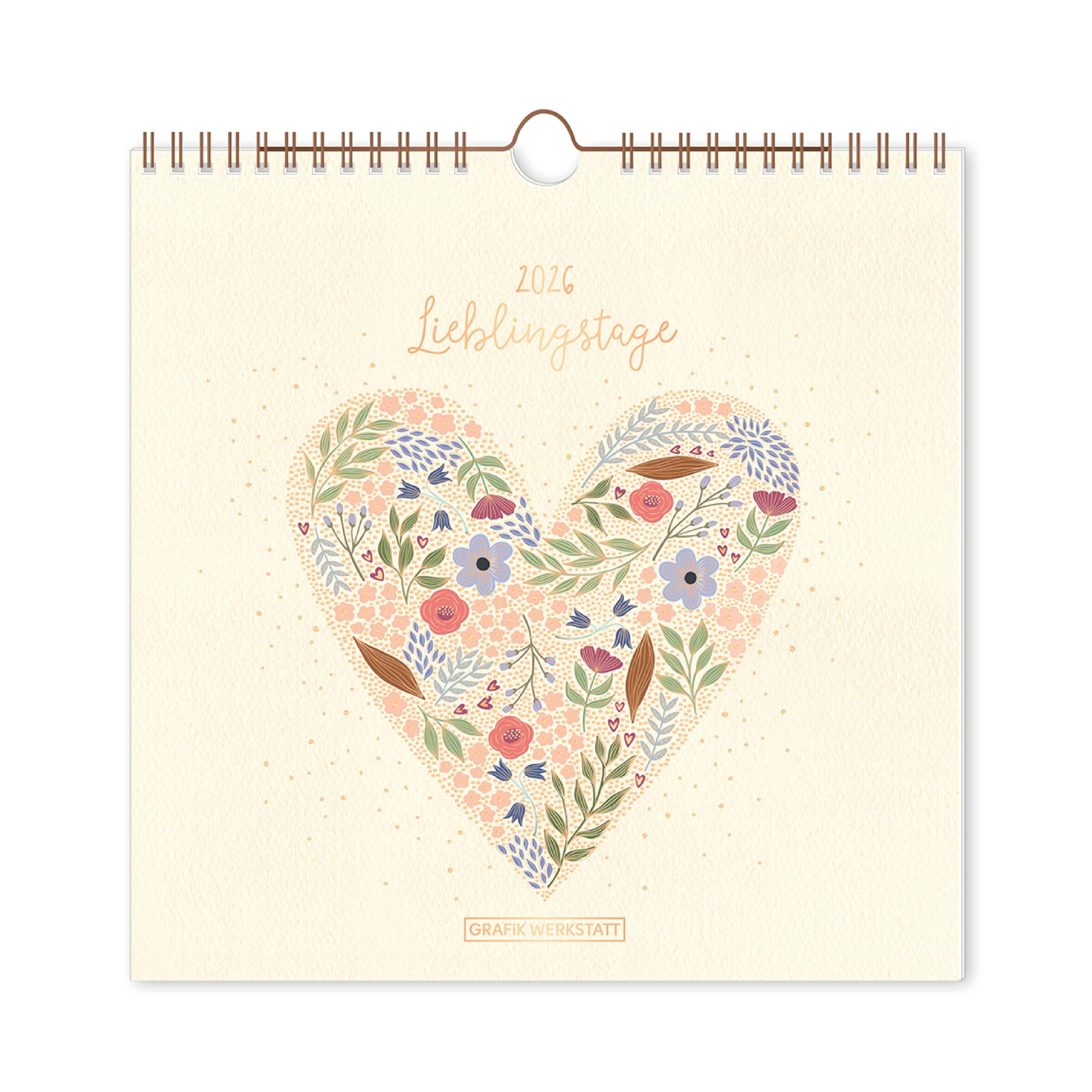 Vorderes Coverbild Lieblingstage-Kalender 2026