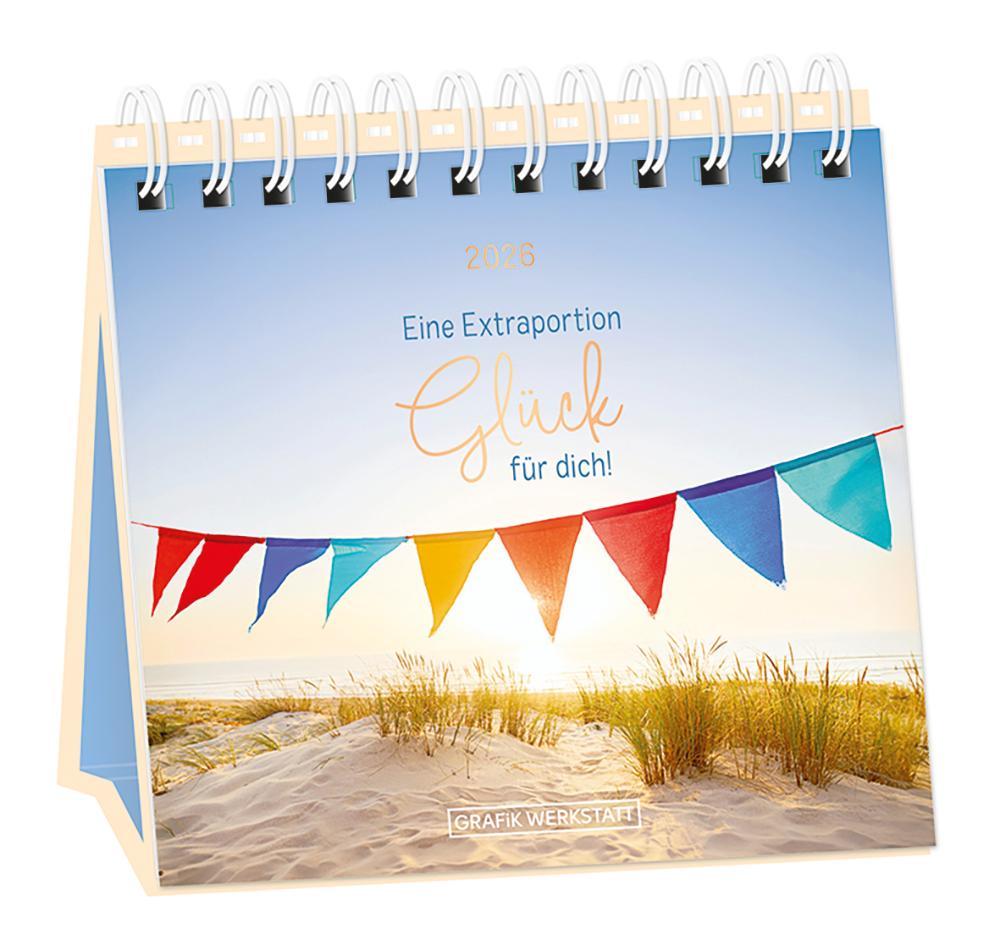 Vorderes Coverbild Tischkalender 2026 Extraportion Glück