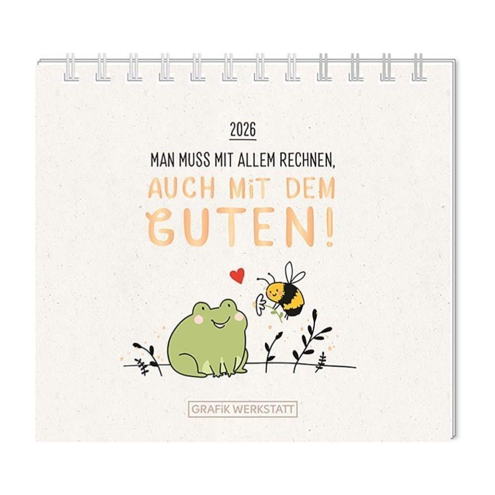 Vorderes Coverbild Mini-Kalender 2026 Man muss mit allem rechnen