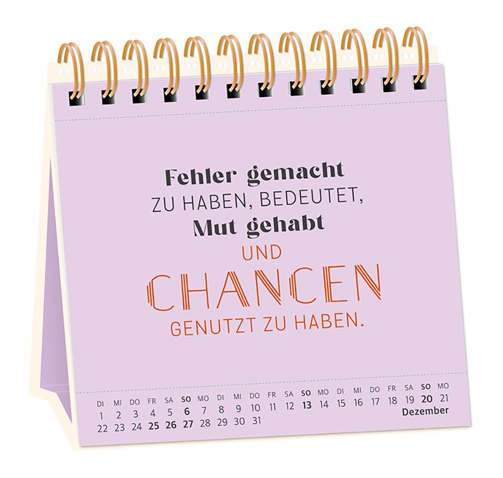Beispielinhalt (Bild) Tischkalender 2026 Nimm dir Zeit
