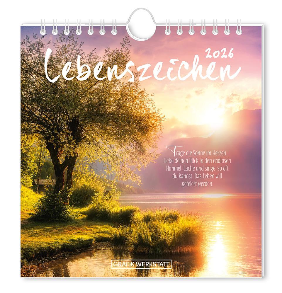 Vorderes Coverbild Postkartenkalender 2026 Lebenszeichen