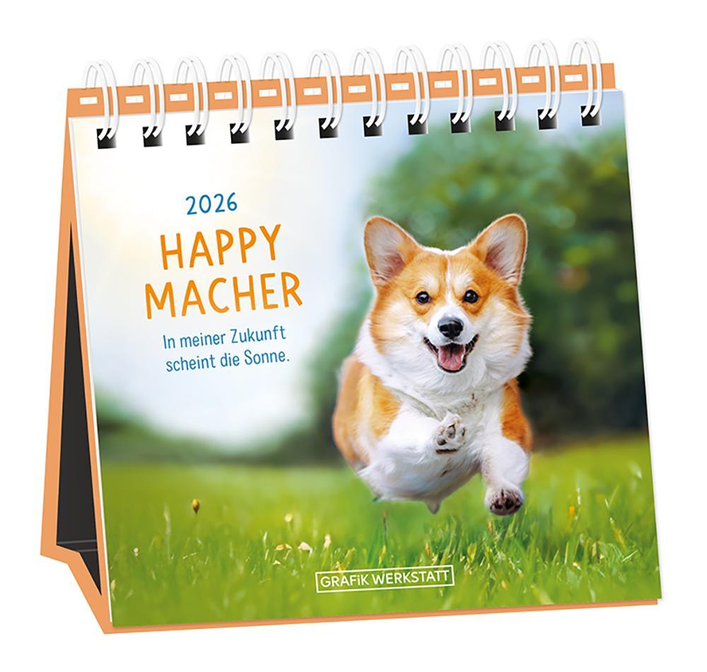 Vorderes Coverbild Tischkalender 2026 Happymacher