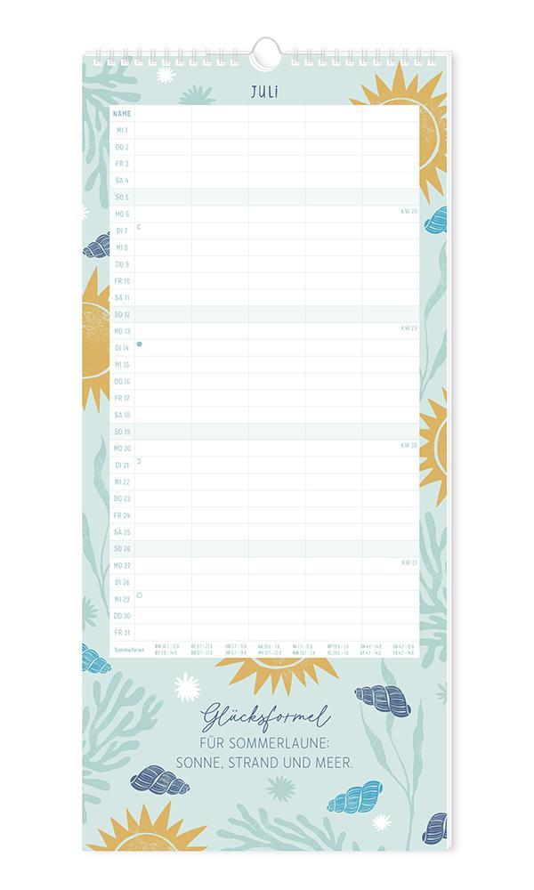 Beispielinhalt (Bild) Familienplaner 2026 Meer Zeit für uns