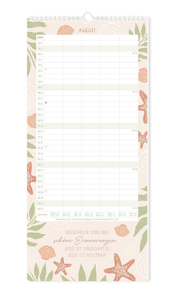 Beispielinhalt (Bild) Familienplaner 2026 Meer Zeit für uns