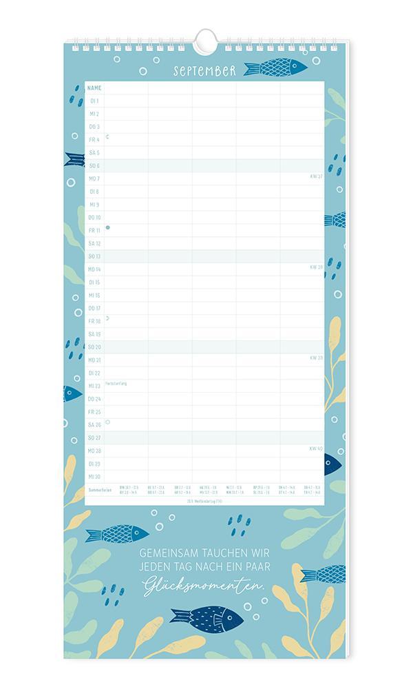 Beispielinhalt (Bild) Familienplaner 2026 Meer Zeit für uns