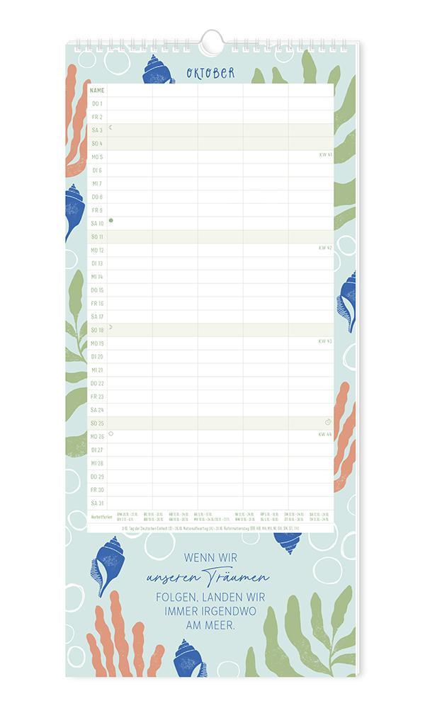 Beispielinhalt (Bild) Familienplaner 2026 Meer Zeit für uns