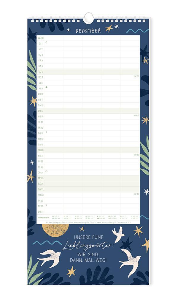 Beispielinhalt (Bild) Familienplaner 2026 Meer Zeit für uns