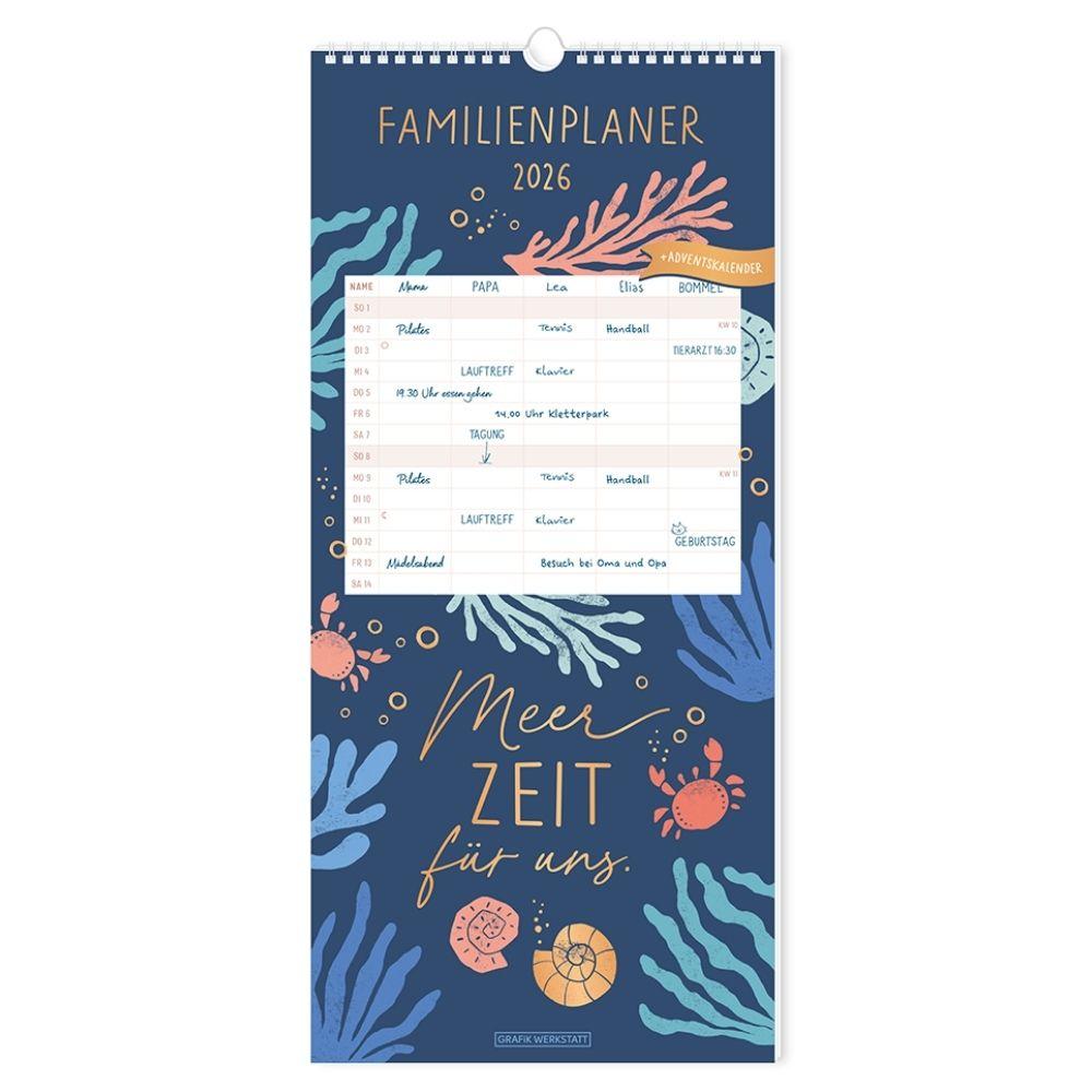 Vorderes Coverbild Familienplaner 2026 Meer Zeit für uns