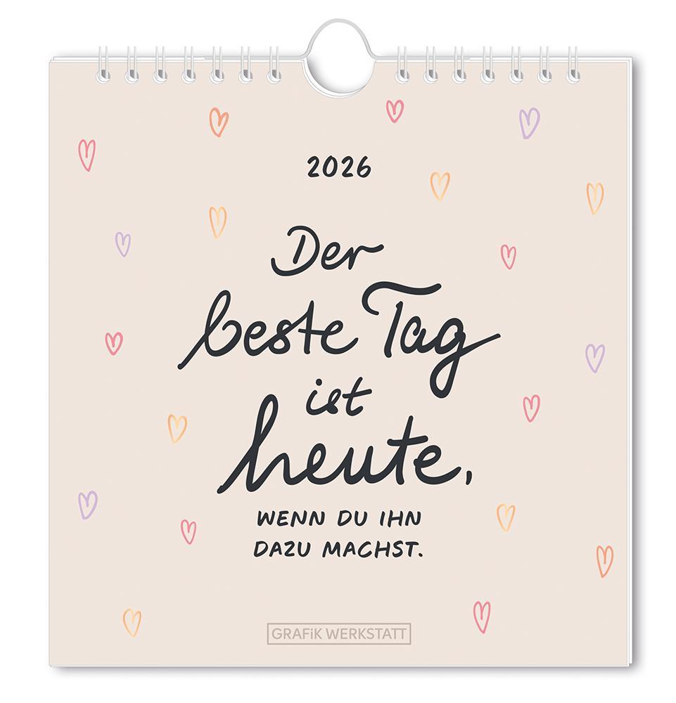 Vorderes Coverbild Postkartenkalender 2026 Der beste Tag