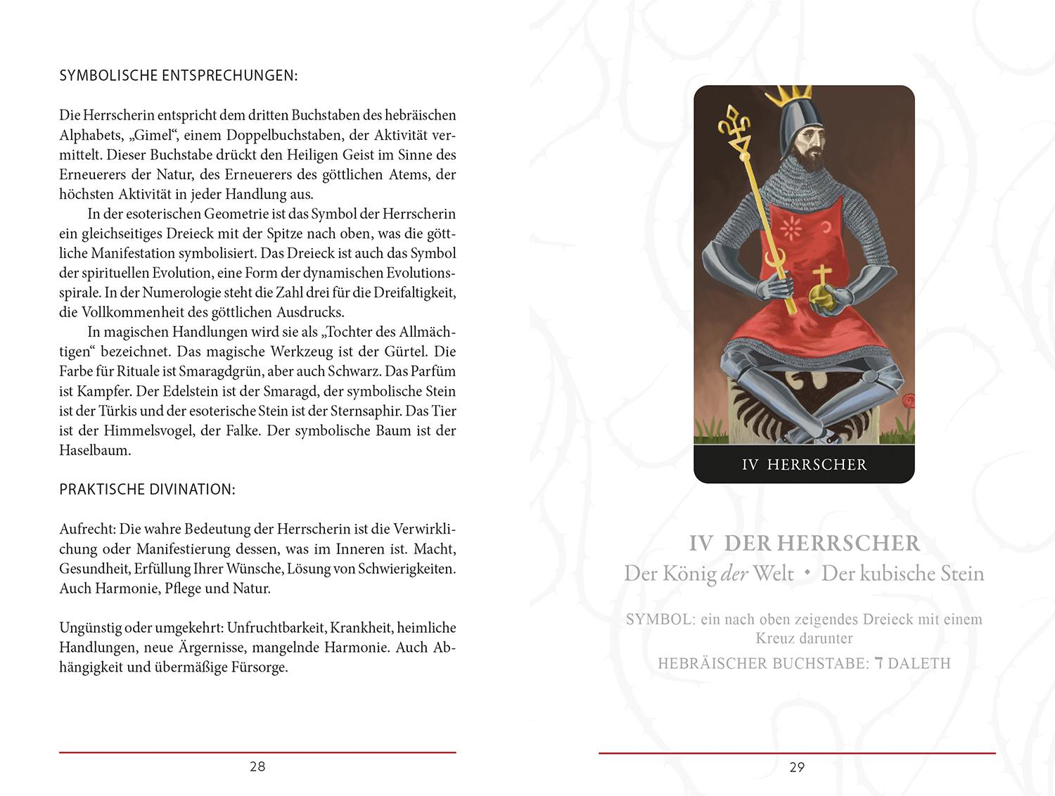 Beispielinhalt (Bild) Tarot des Mittelalters