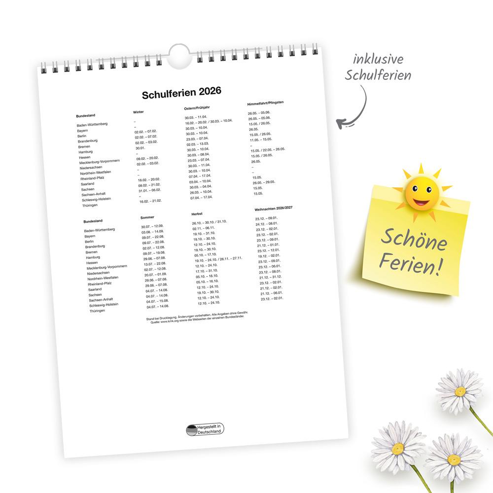 Beispielinhalt (Bild) Trötsch Classickalender Rentnerkalender 2026
