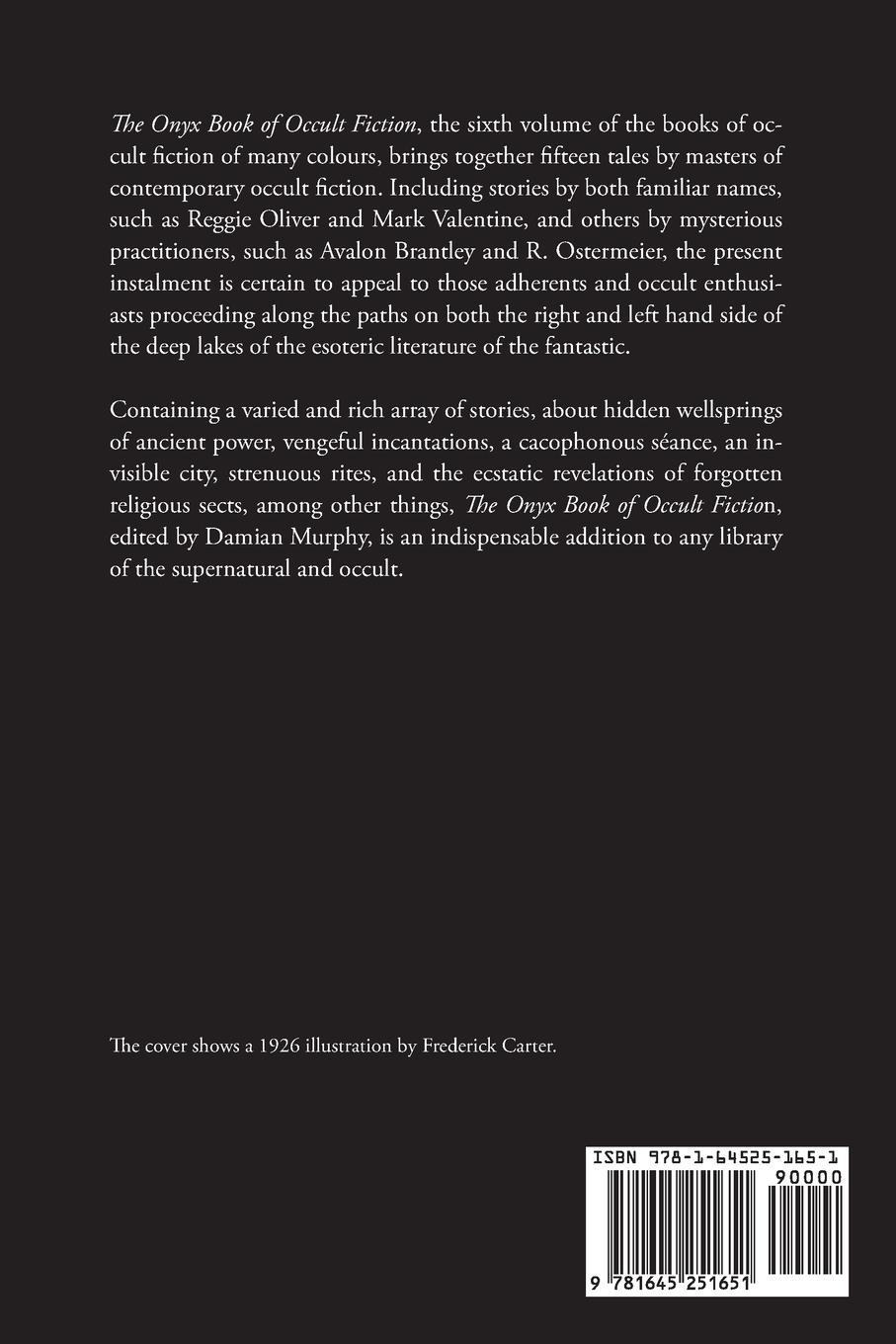 Rückseitencover The Onyx Book of Occult Fiction