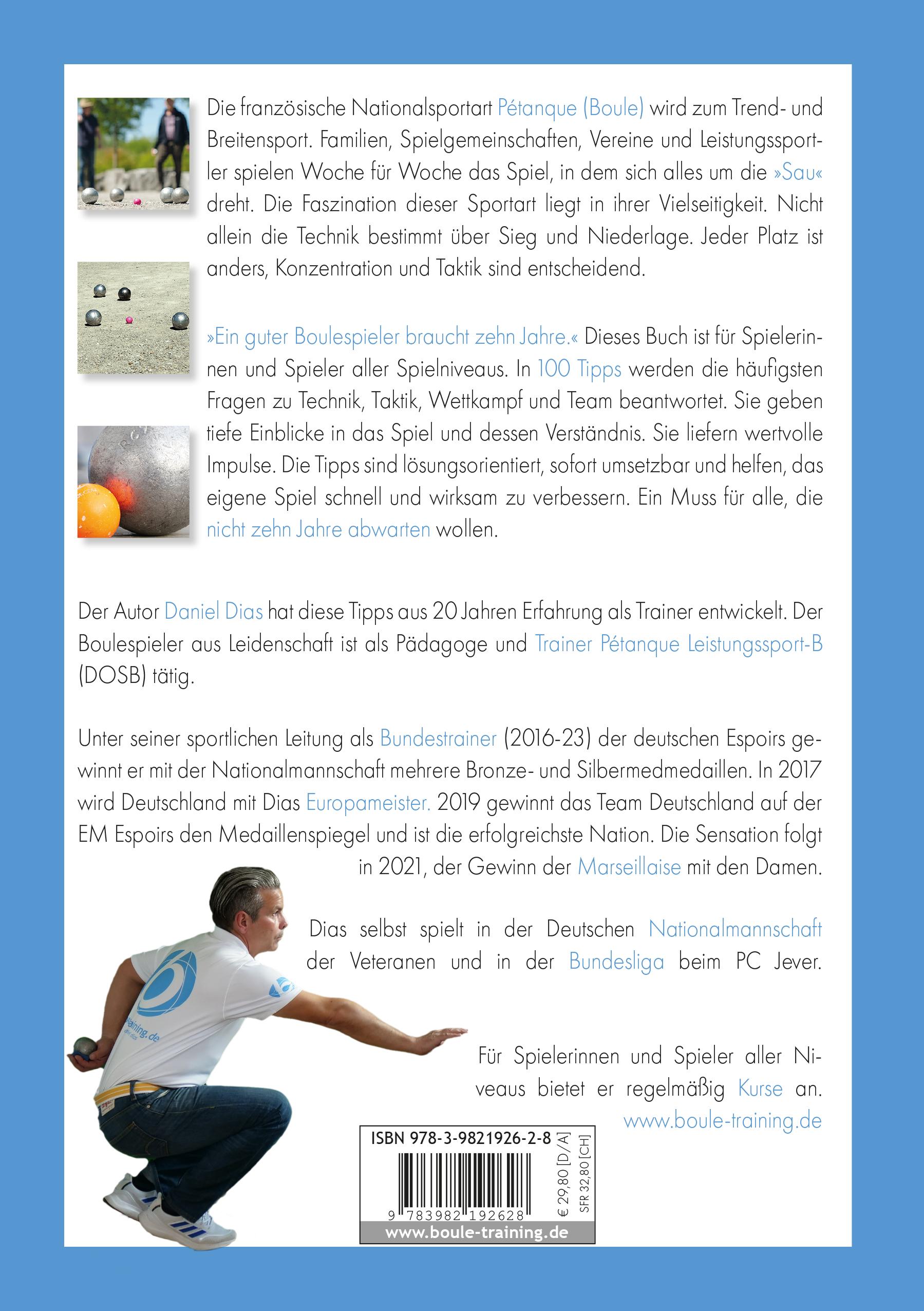 Rückseitencover Boule | Pétanque 100 Tipps die Dein Spiel verbessern