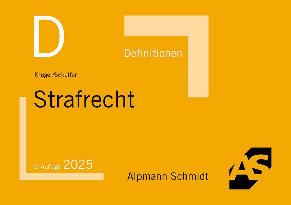 Vorderes Coverbild Definitionen Strafrecht