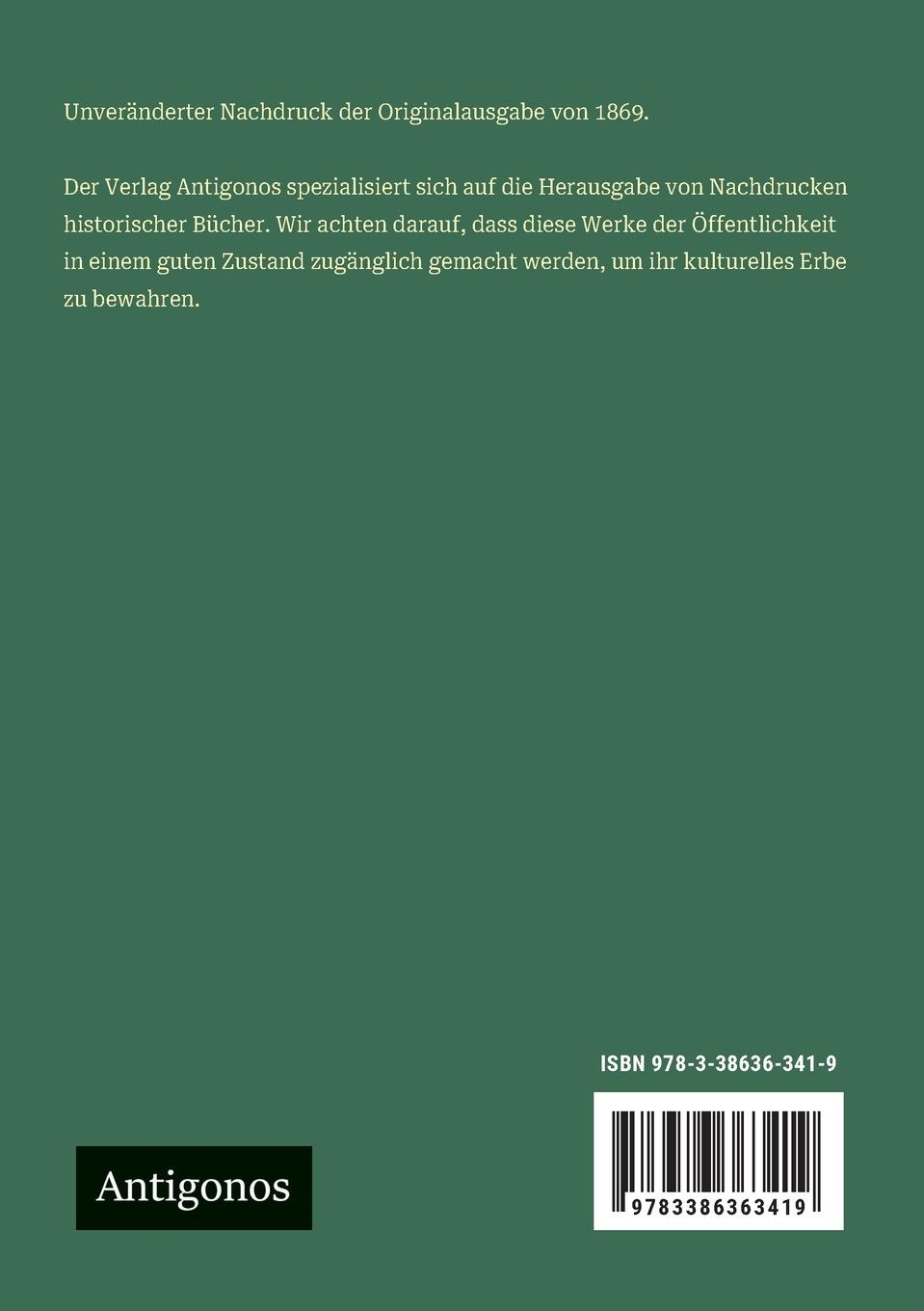 Rückseitencover Die Vogel-Fauna von Norddeutschland. Eine kritische Musterung der europäischen Vogel-Arten nach dem Gesichtspunkt ihrer Verbreitung über das nördliche Deutschland