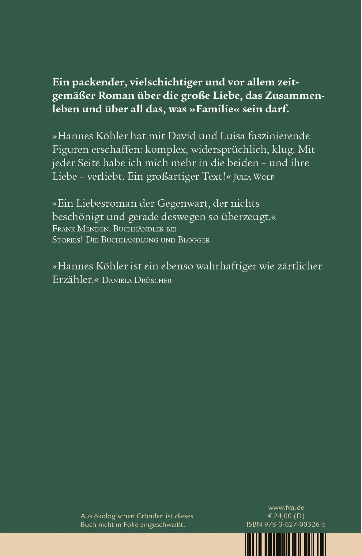 Rückseitencover Zehn Bilder einer Liebe