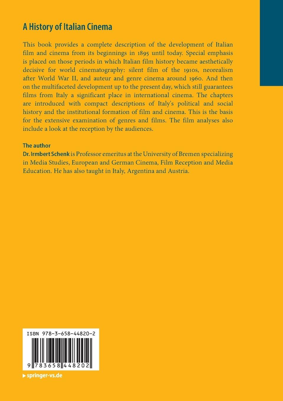 Rückseitencover A History of Italian Cinema