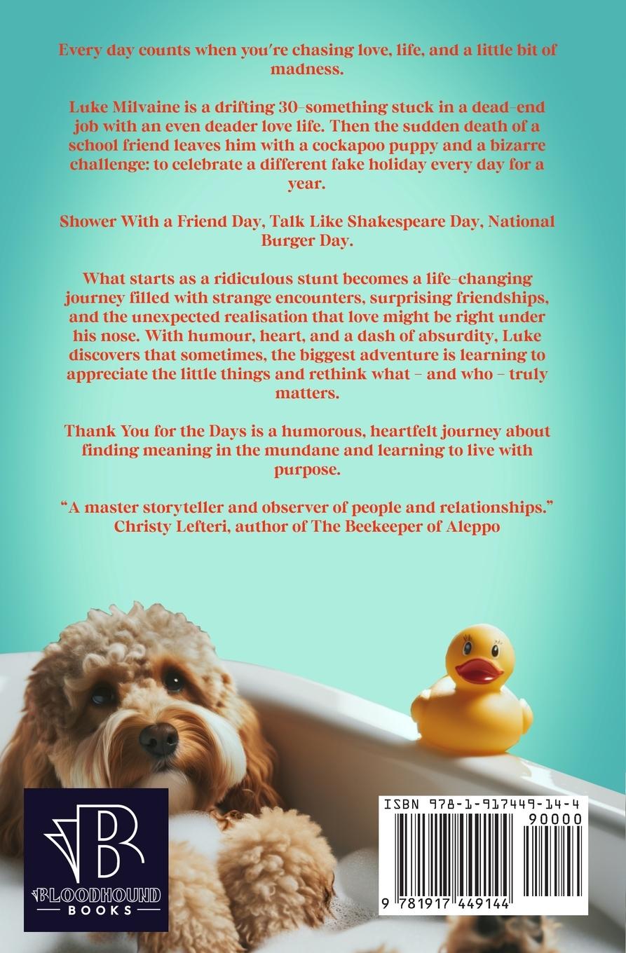 Rückseitencover Thank You For The Days