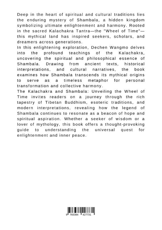 Rückseitencover The Kalachakra and Shambala: Unveiling the Wheel of Time