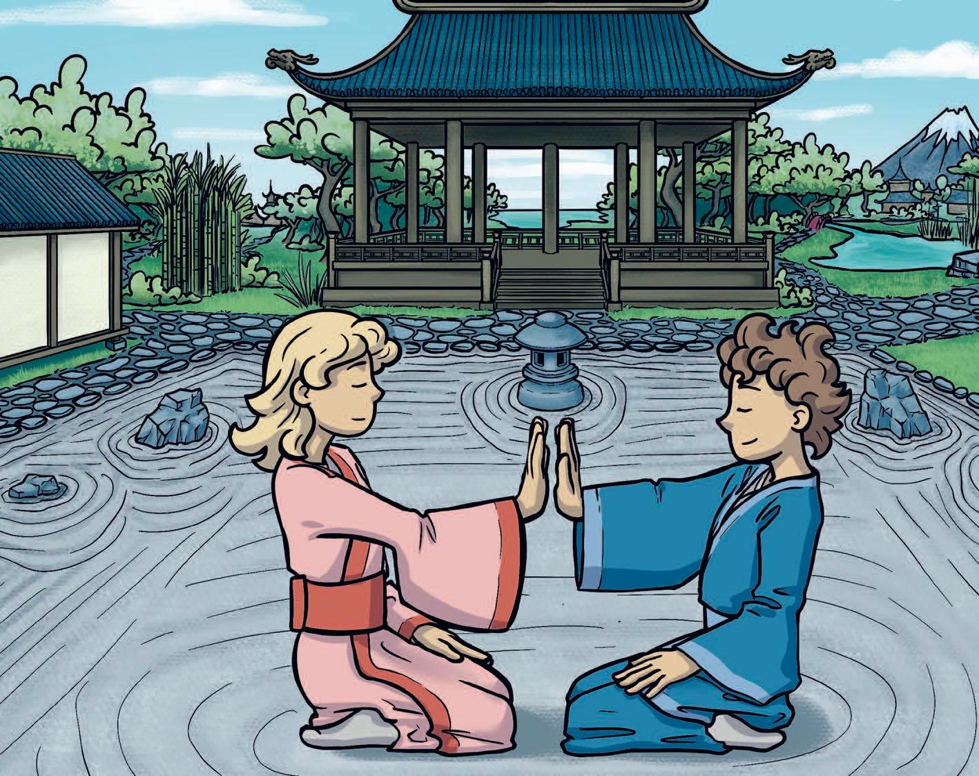 Beispielinhalt (Bild) Lily & Tom -  Der kleine Samurai findet seine Mitte