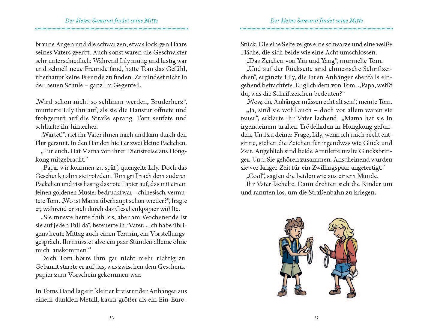 Beispielinhalt (Bild) Lily & Tom -  Der kleine Samurai findet seine Mitte