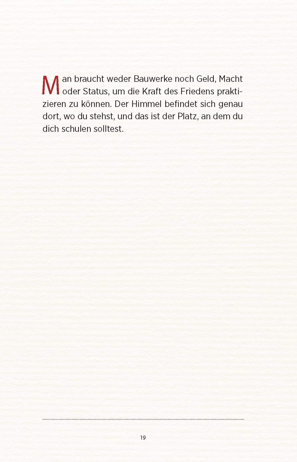 Beispielinhalt (Bild) Die Kraft des Friedens