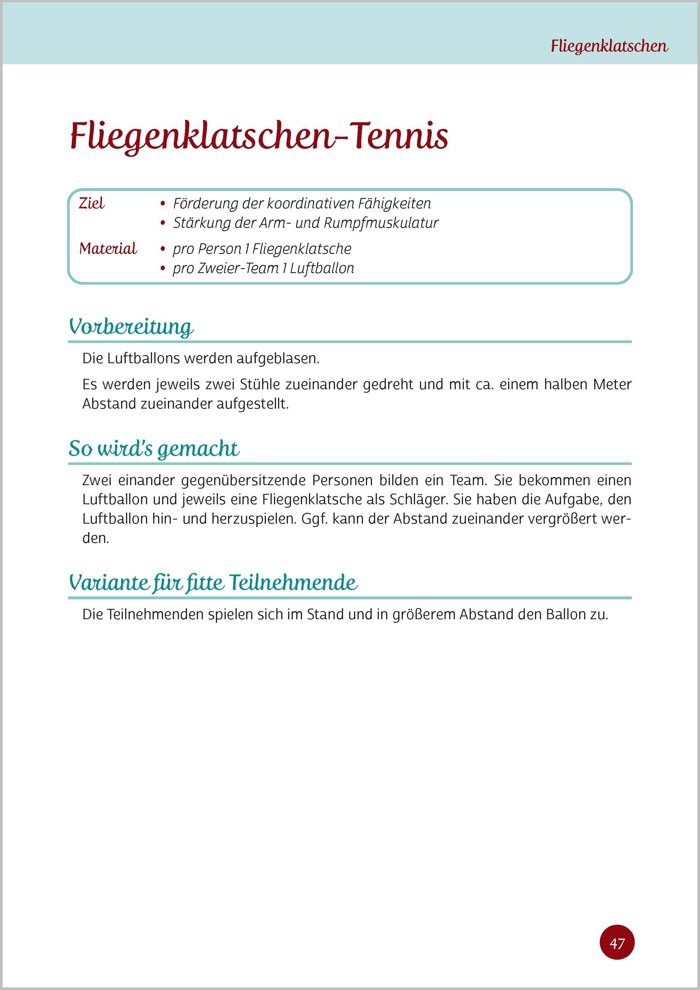 Beispielinhalt (Bild) Bewegen mit Alltagsgegenständen