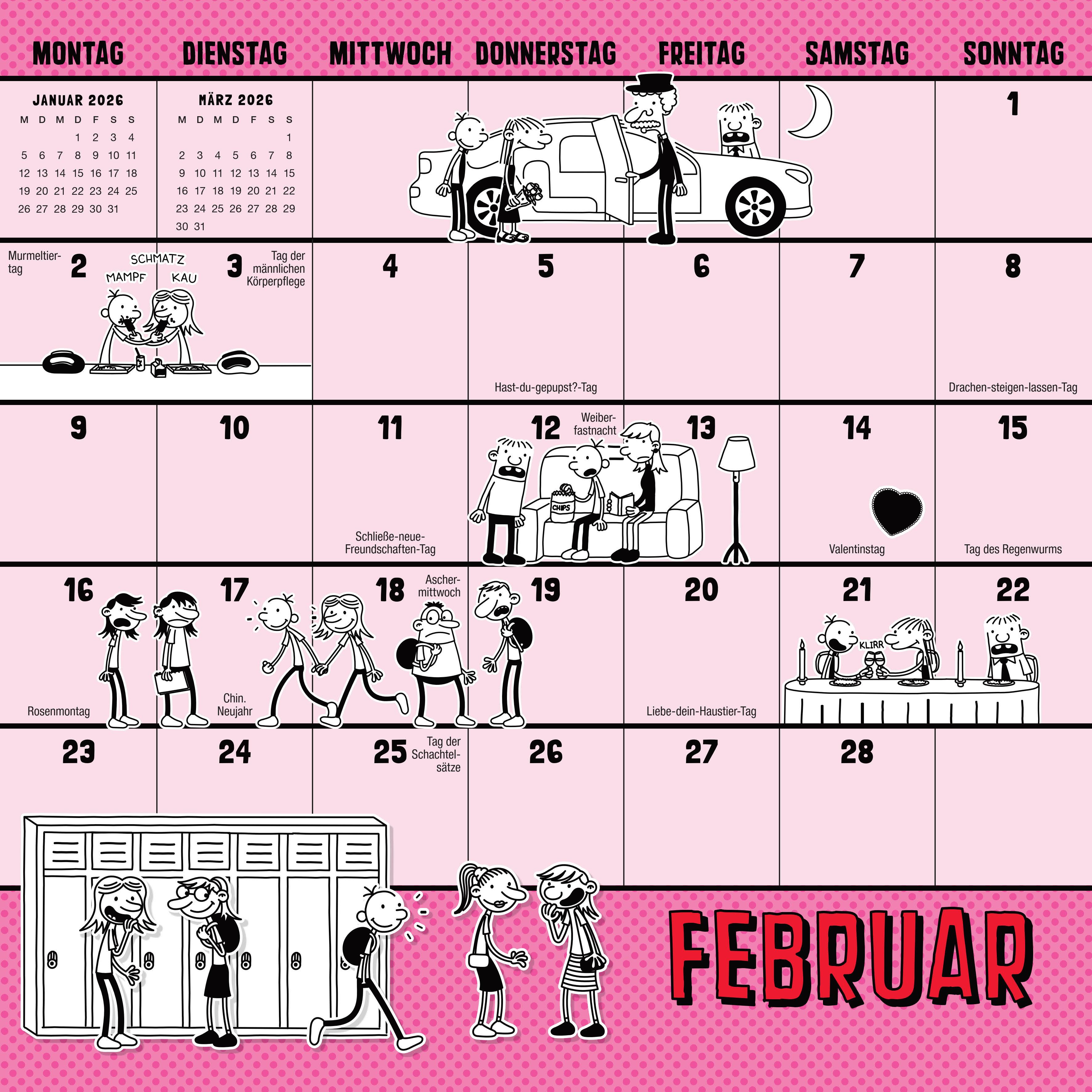 Beispielinhalt (Bild) Gregs Kalender 2026