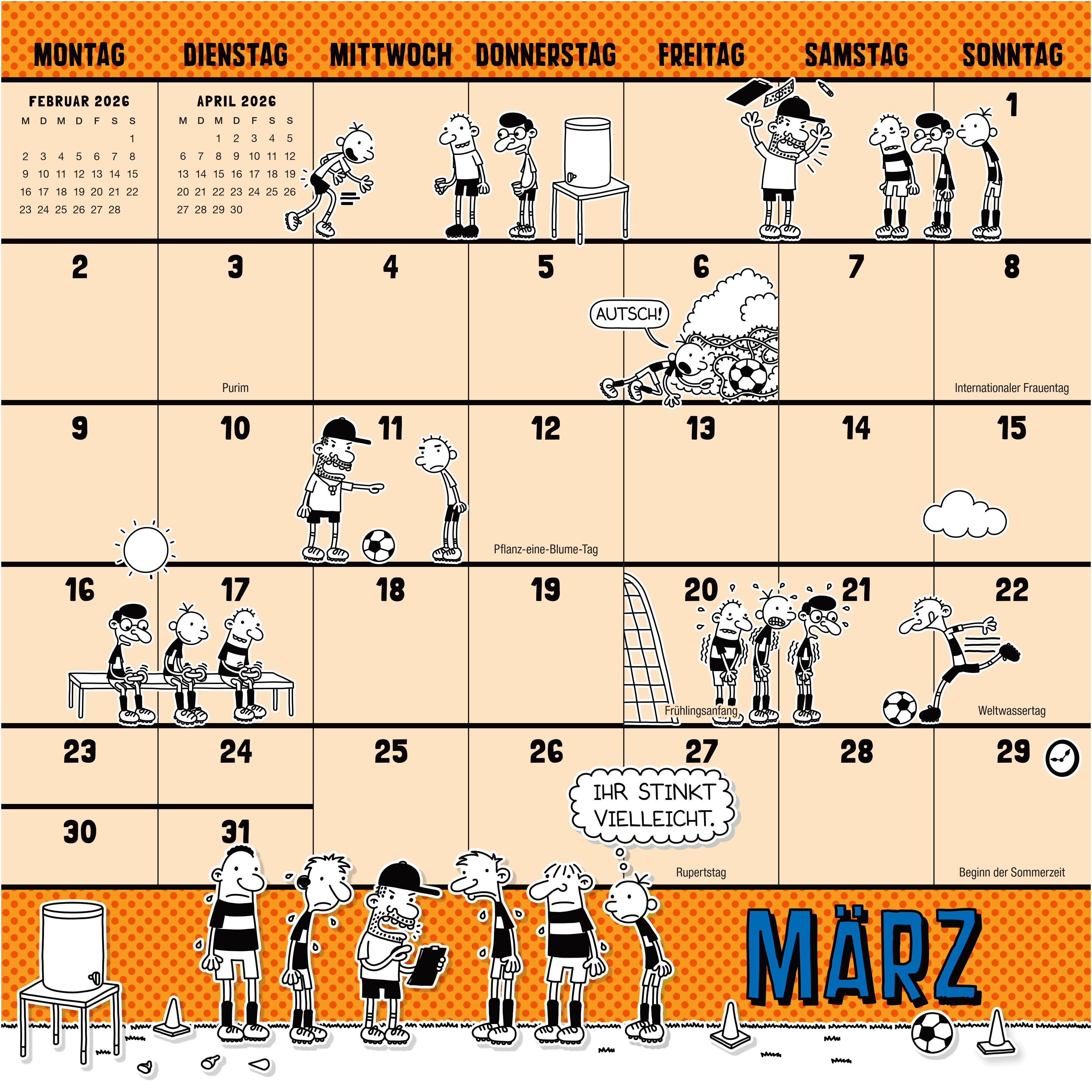 Beispielinhalt (Bild) Gregs Kalender 2026