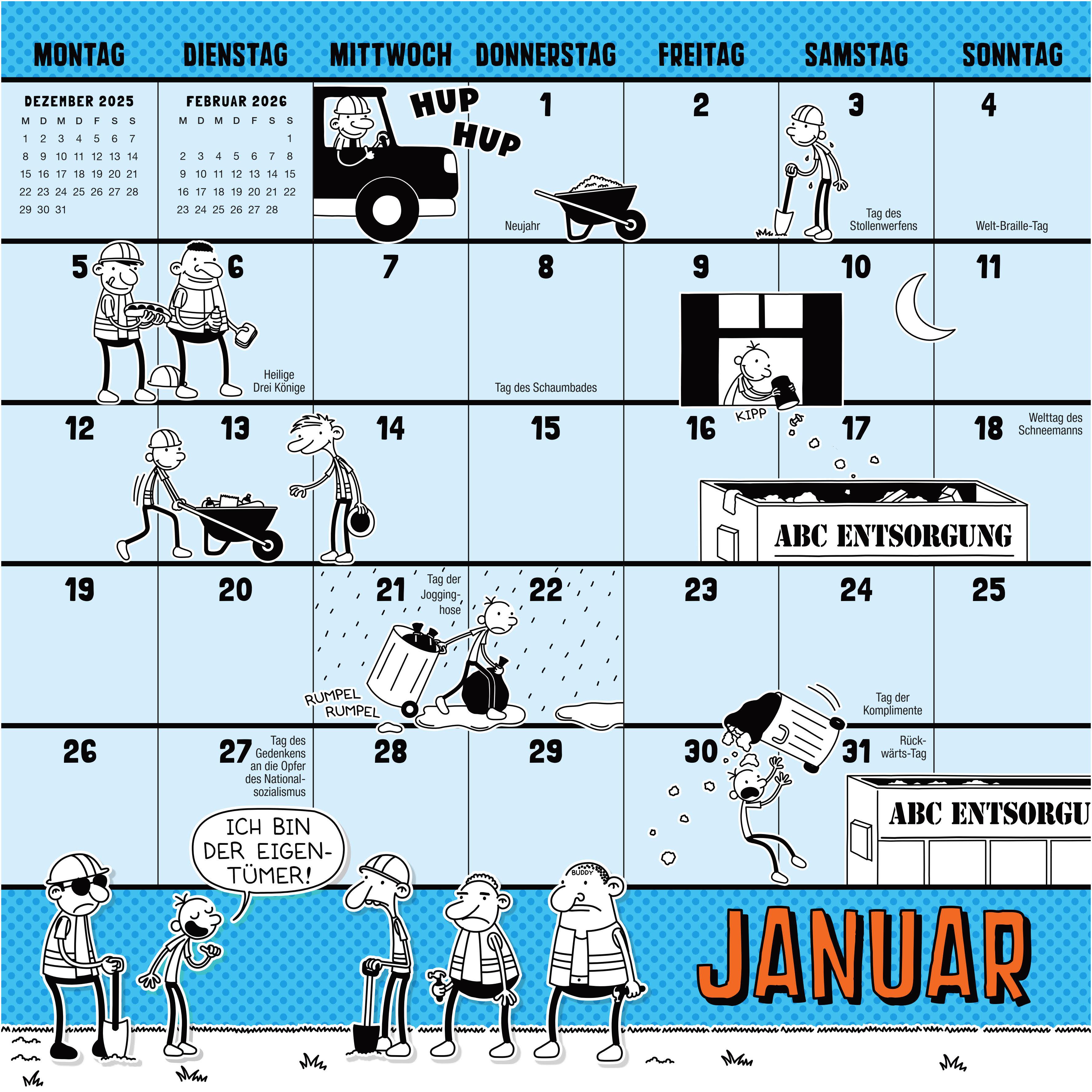 Beispielinhalt (Bild) Gregs Kalender 2026