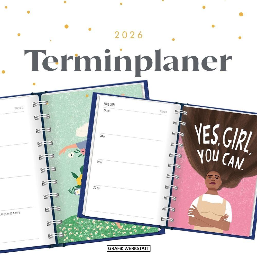 Beispielinhalt (Bild) Terminplaner 2026 Girl, you can