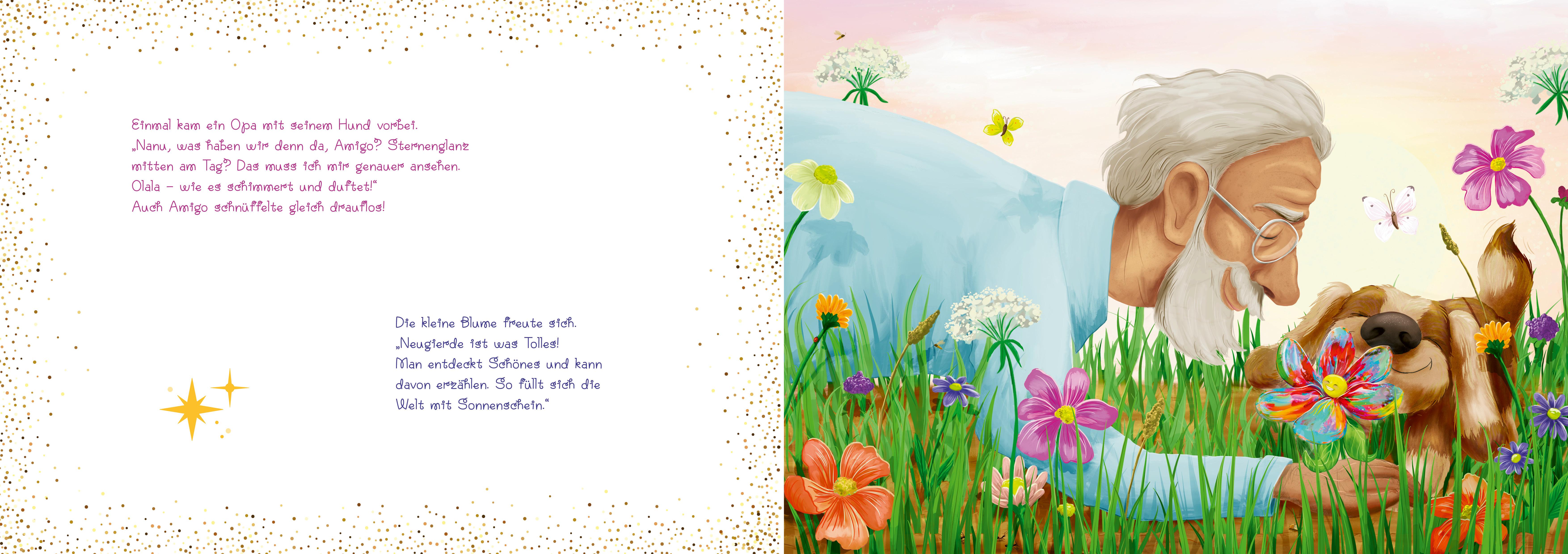 Beispielinhalt (Bild) Die kleine Glitzerblume